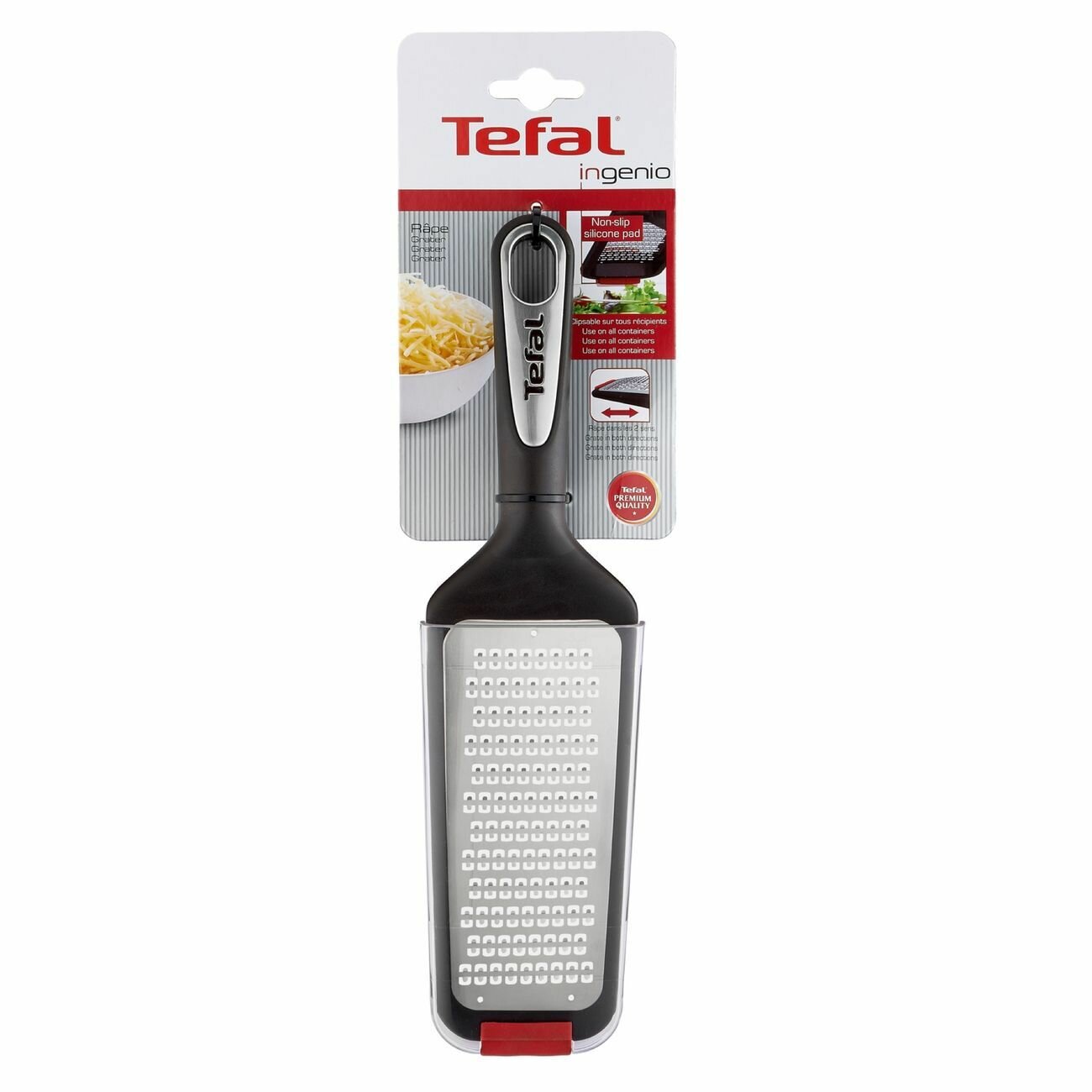 Терка ручная Tefal Ingenio K2070714 для сыра чеснока фруктов черный