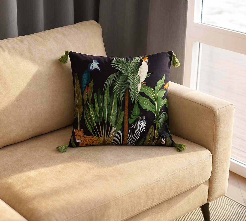 Наволочка декоративная с кисточками Этель 