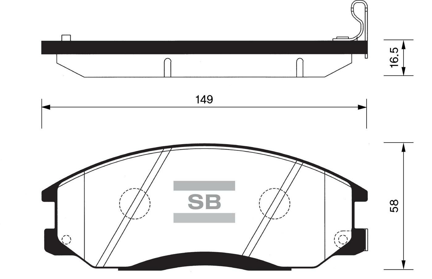 Колодки тормозные для автомобилей HYUNDAI SANTA FE 01-06 перед.