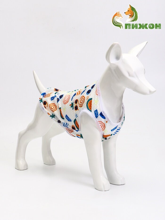 Майка для животных «Отпуск», размер S, ДС 24 см, ОГ 34 см, ОШ 27 см