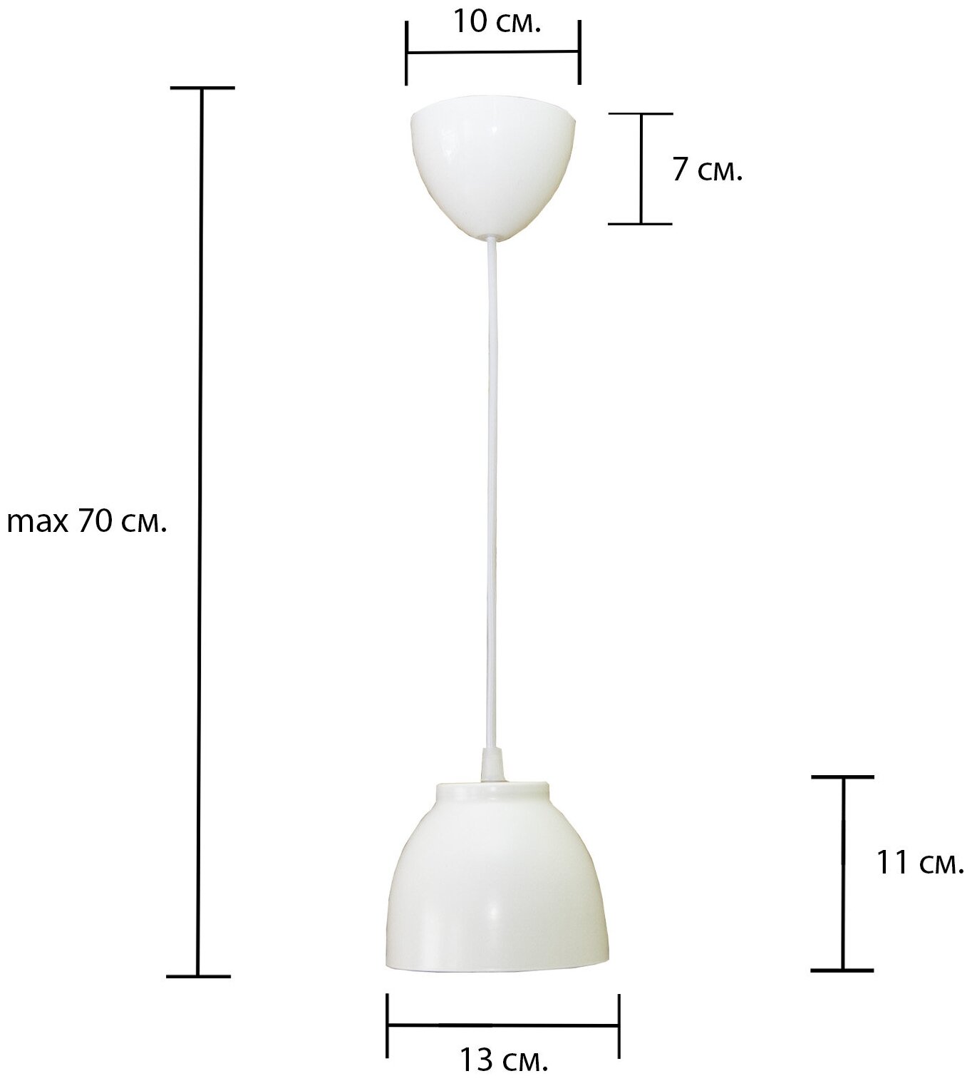 Подвесной светильник, люстра подвесная Maesta, Арт. MA-1113/1-W, E27, 40 Вт, кол-во ламп: 1 шт, цвет белый