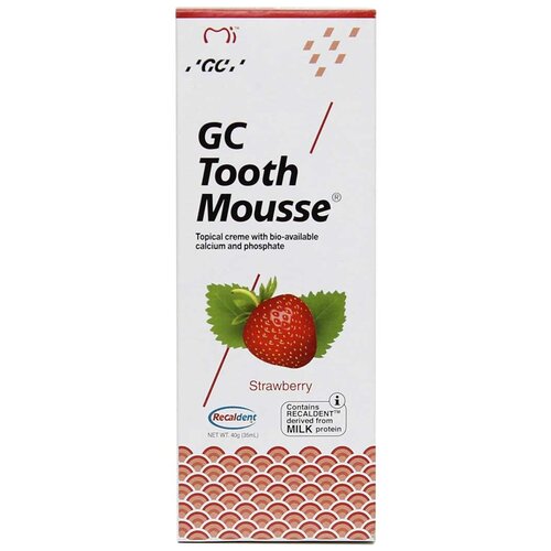 Купить Зубной гель GC Corporation Tooth mousse, клубника, 35 мл, 40 г, Зубная паста