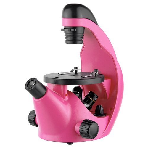 Микроскоп школьный Эврика 40х-320х инвертированный (фуксия)