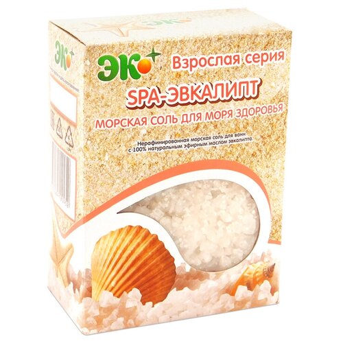 Морская соль для ванн с эфирными маслами ЭКО плюс SPA Эвкалипт, 1 кг