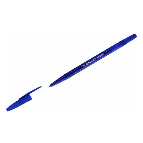 Ручка шариковая масляная СТАММ Южная ночь, синяя, корпус тонированный синий, узел 0,7 мм, линия письма 0,5 мм, РК21 (цена за 1 ед. товара)