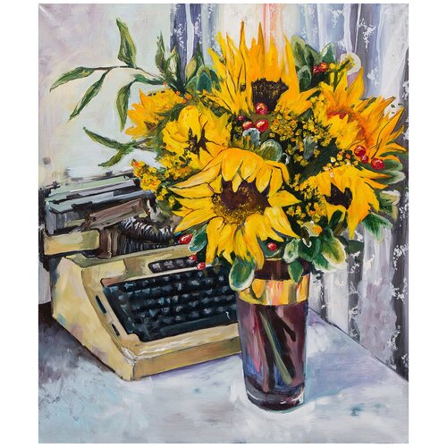 фото Картина маслом "подсолнухи" григорьева русская живопись