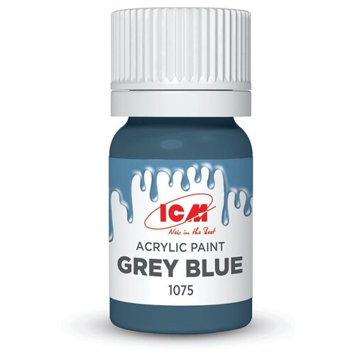 ICM Краска акриловая, Серо-синий (Grey Blue), 12 мл, C1075