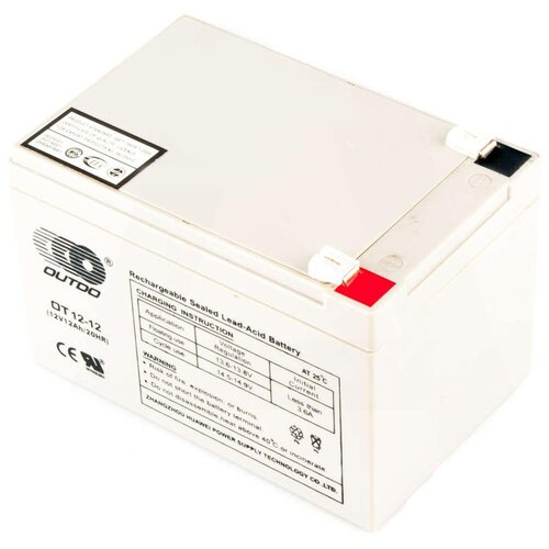 Мото аккумулятор OUTDO 12V 12А AGM (151x98x98, универсальный)