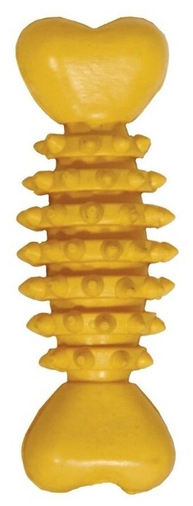 Triol игрушка для собак из цельнолитой резины "Кость шипованная", 125 мм
