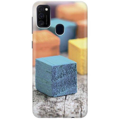фото Силиконовый чехол на samsung galaxy m21 / m30s / самсунг м21 с принтом "разноцветные бруски gosso