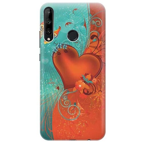 фото Ультратонкий силиконовый чехол-накладка для huawei p40 lite e / honor 9c с принтом "сердце и бабочка" gosso