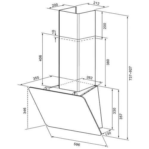 Вытяжка каминная наклонная KRONA Liora 600 S сл кость 1870000₽