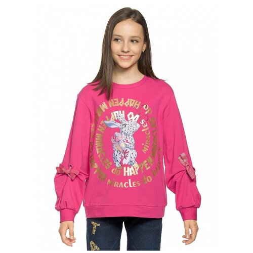 фото Толстовка д/дев pelican gfn4254/малиновый(25) р.146 рост 140-146