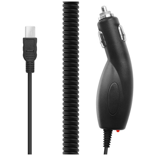 АЗУ W. O. L. T. 1А встроенный кабель MiniUSB папа 0,7м черный (WCCU10)