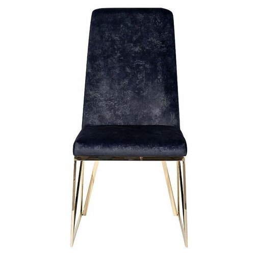 фото Стул велюр (темно-синий, золото) garda decor