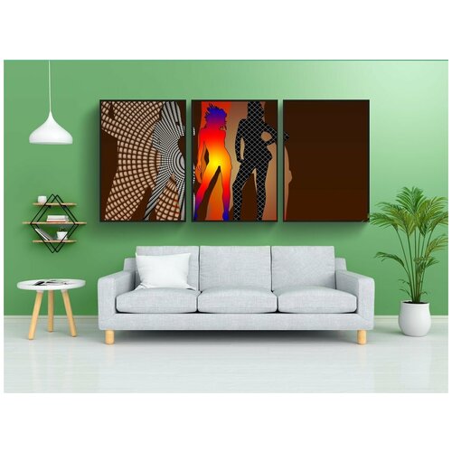 фото Набор модулных постеров для интерьера "мода, девочка, женщина" 60x90 см. в тубусе, без рамки lotsprints