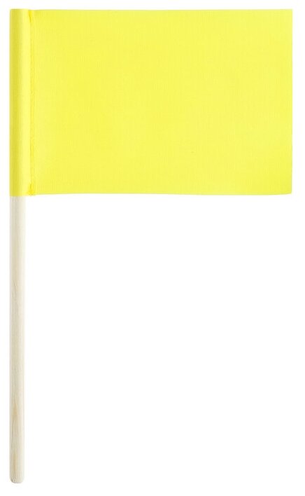 Флажок длина 25 см, 10x15, цвет жёлтый