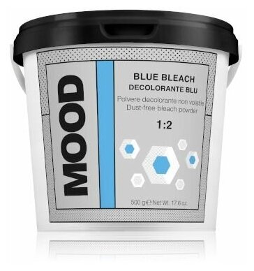 Обесцвечивающий порошок голубой Mood Decolorante Blue Bleach, 500 г