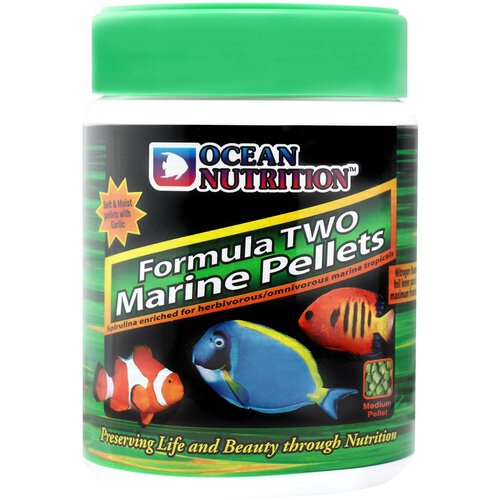 Корм Ocean Nutrition для растительноядных рыб Formula 2 Marine Pellet Medium, гранулы, 200гр