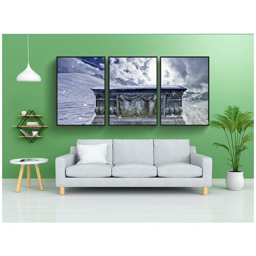 фото Набор модулных постеров для интерьера "готика, фантазия, темный" 60x90 см. в тубусе, без рамки lotsprints