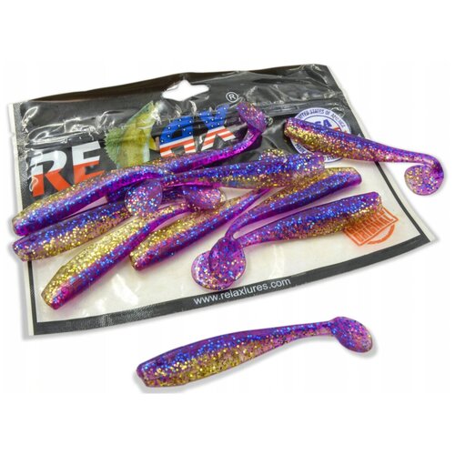 риппер relax king shad 4 10 см s056r 10шт Мягкая приманка Риппер Relax King Shad 4 10см L321 10шт