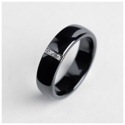 Кольцо , нержавеющая сталь, черный