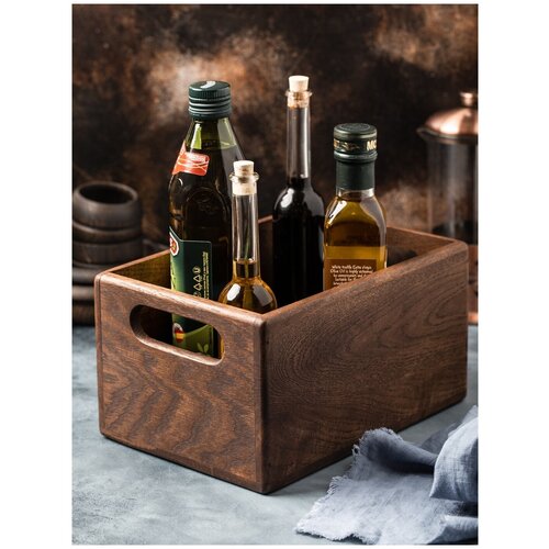 Ящик из дуба для хранения кухонных мелочей