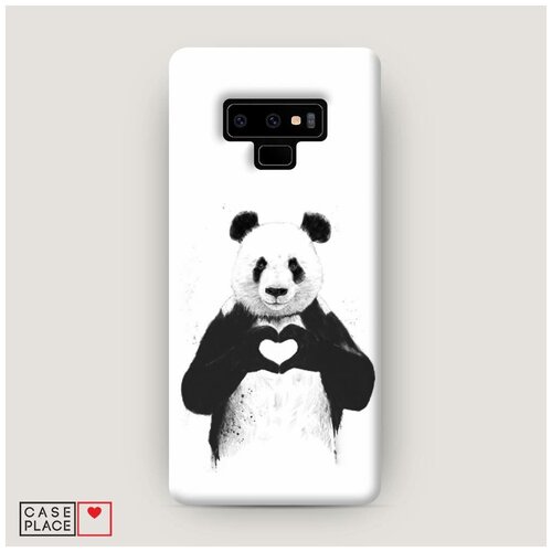 фото Чехол пластиковый samsung galaxy note 9 панда love case place