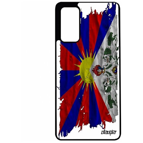фото Чехол на мобильный galaxy s20fe, "флаг тибета на ткани" страна патриот utaupia