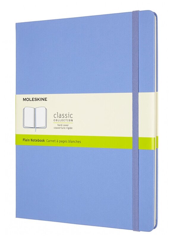 Блокнот Moleskine Classic QP092B42 XLarge 190х250мм 192стр. нелинованный твердая обложка голубая гортензия