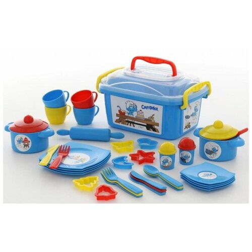 фото Посуда полесье 401-01 набор "смурфик - сластёна"