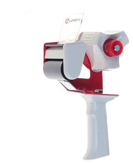 фото Диспенсер для упаковочной клейкой ленты Lamark 50мм, красно-серый