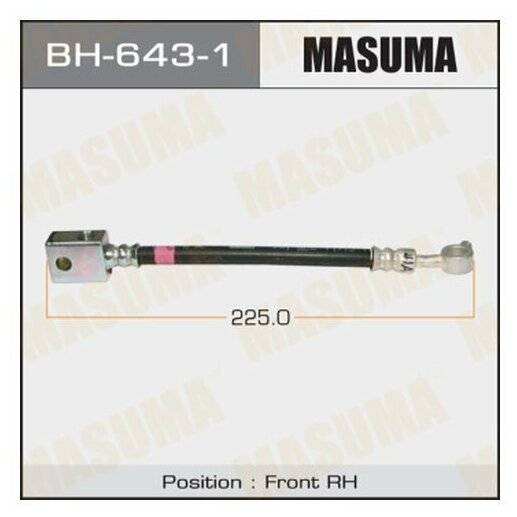 Шланг тормозной Masuma BH6431 - Masuma арт. BH6431