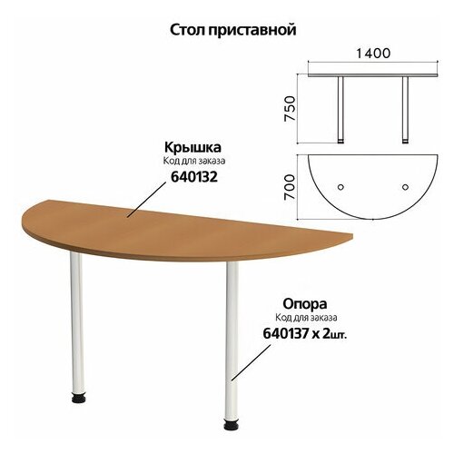 Стол приставной полукруг 