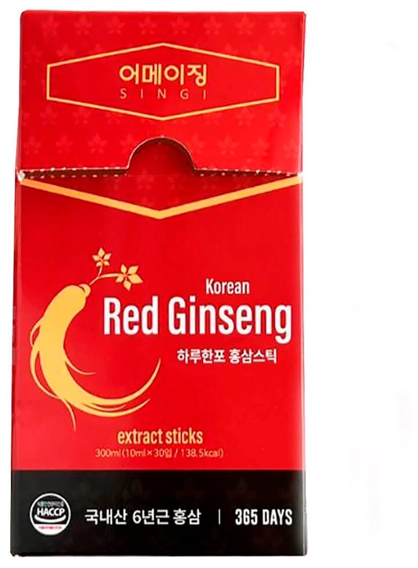 SINGI Korean Red Ginseng сироп стик-пакет, 10 мл, 30 шт.