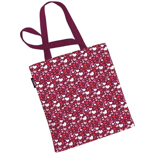 фото Сумка шоппер joyarty "счастье", ткань под лен, 35x37x7 см