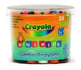 Мелки Crayola восковые для малышей в бочонке, 24 цв.