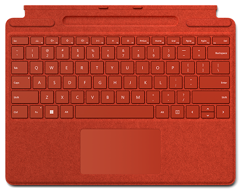 Клавиатура Microsoft Surface Pro X/8/9 Signature Keyboard Alcantara (Poppy red) RUS