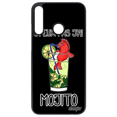 фото Ударопрочный чехол для мобильного // huawei p40 lite e // "не могу - у меня мохито!" картинка коктейль, utaupia, черный