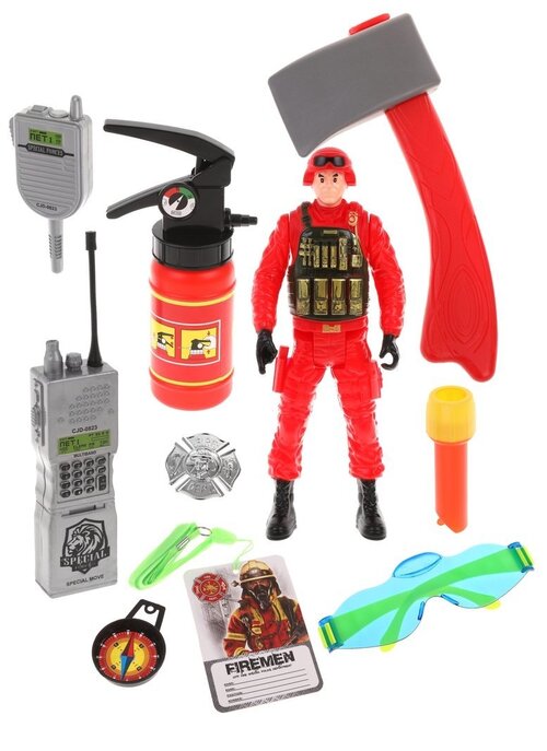 Игровой набор Наша игрушка Набор Пожарного, 10 предметов, пакет