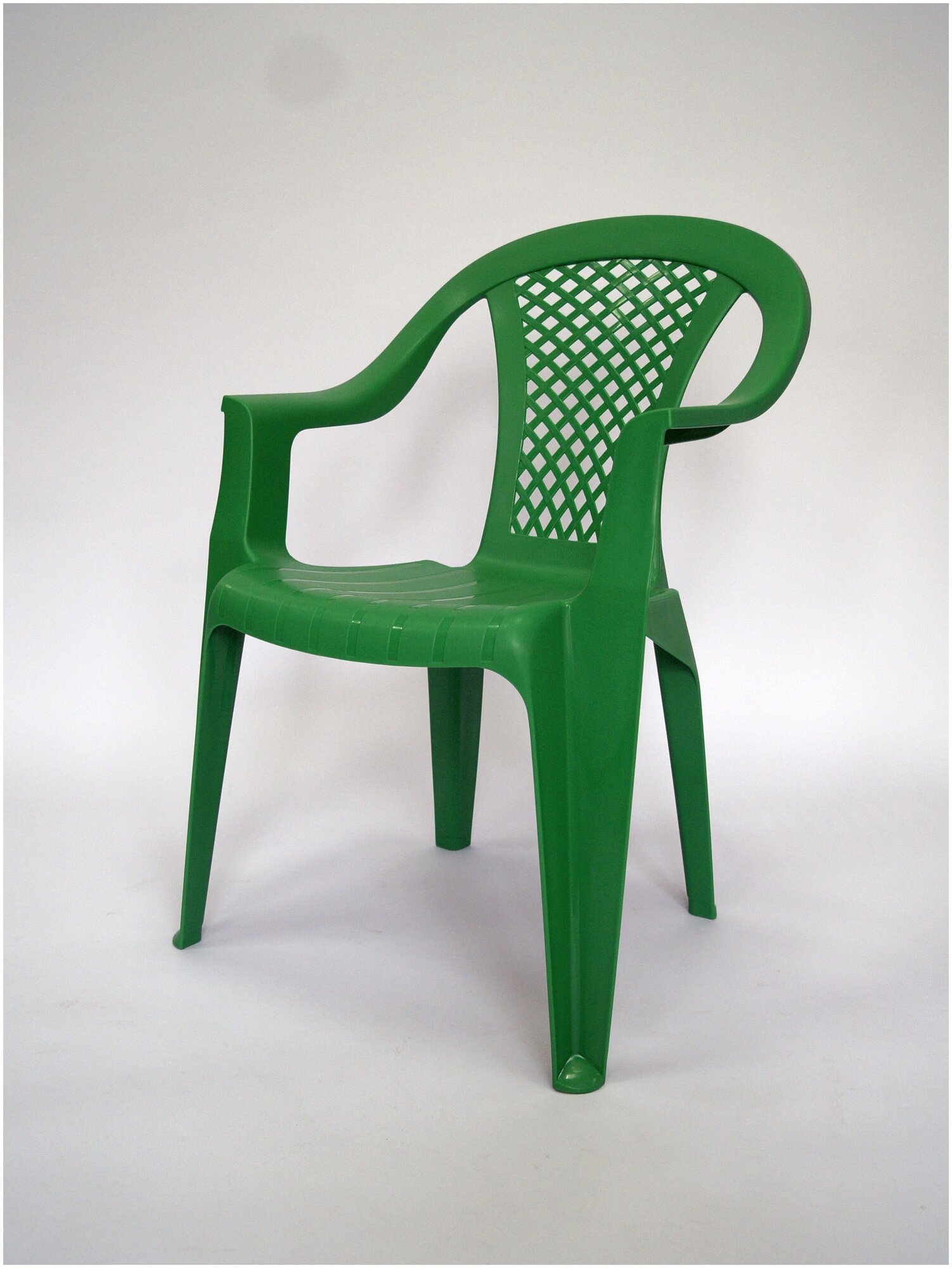 Садовые пластиковые кресла стулья для дачи Фабио, Зеленый, 2 шт - фотография № 5