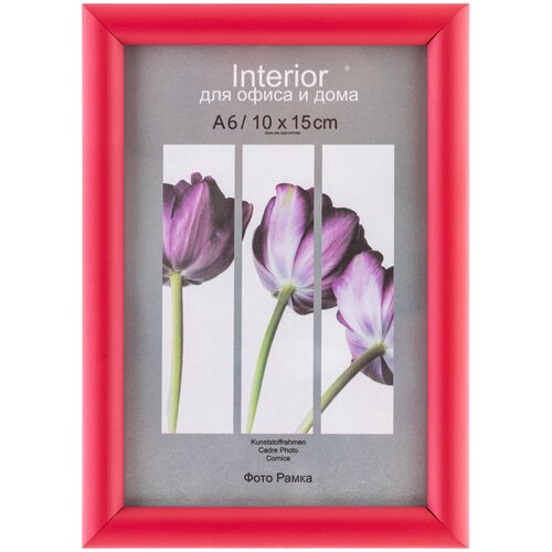 Фоторамка Interior Office 10x15 (А6) 9C-2 красный, со стеклом