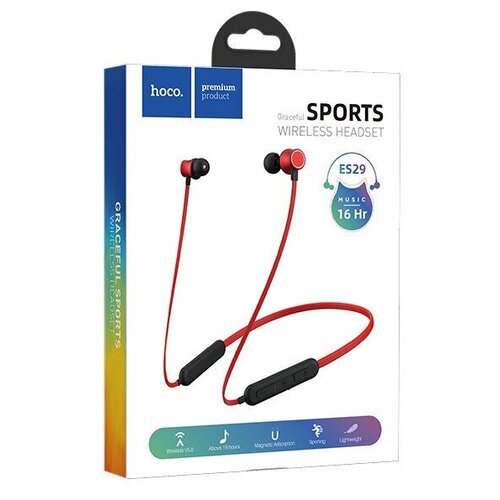 Беспроводные наушники для спорта Hoco ES29 BT50180mAh16ч красные 169000₽
