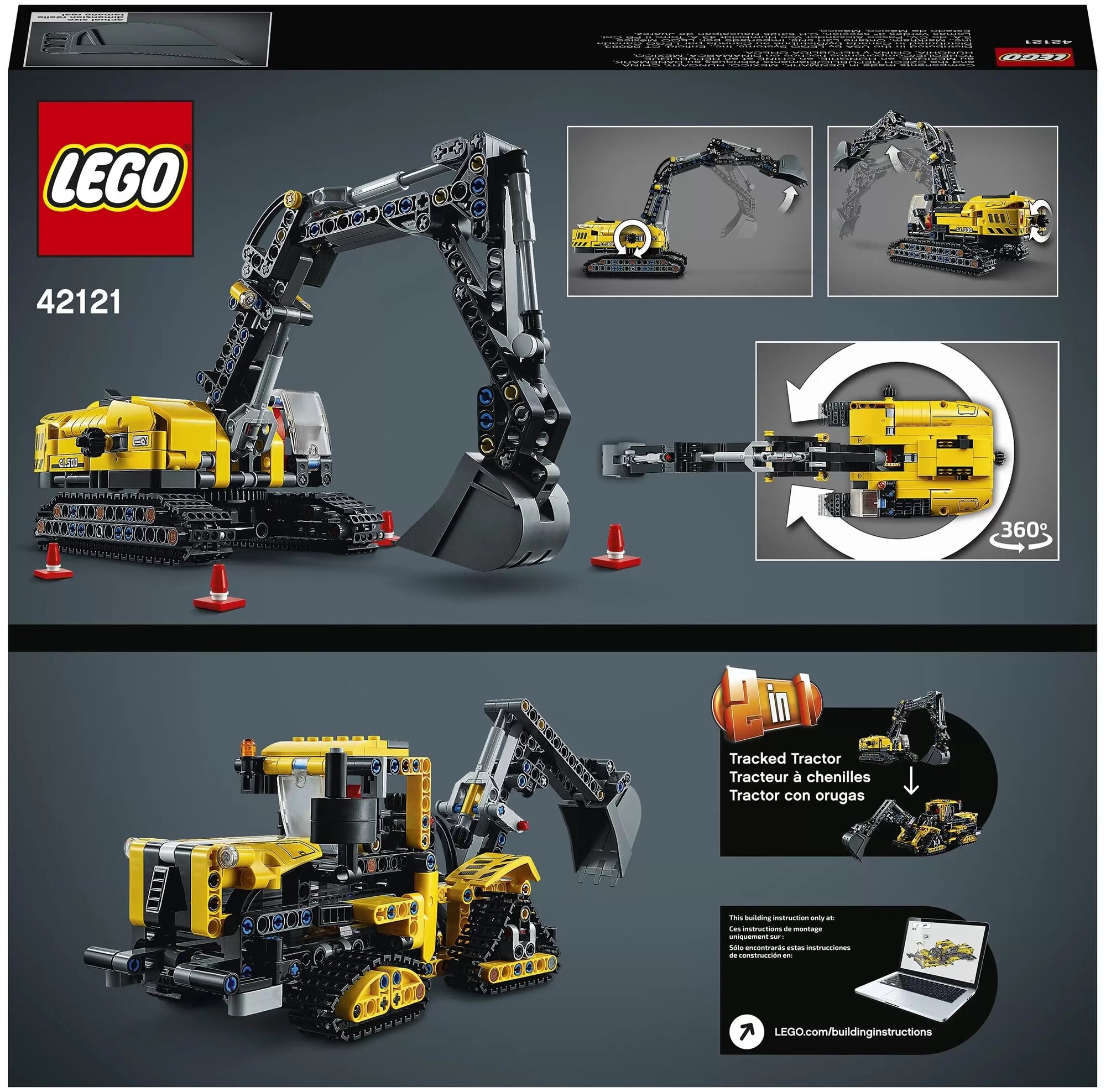 Конструктор LEGO Technic 42121 "Тяжелый экскаватор", 569 деталей Unknown - фото №2