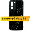 Стеклянный чехол для Samsung Galaxy S21 / Чехол для Самсунг Галакси Эс 21 Mix glass (Гранит) - изображение