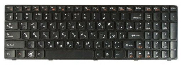 Клавиатура для Lenovo IdeaPad Y570 Y570P Y570-RU 25011789 870₽