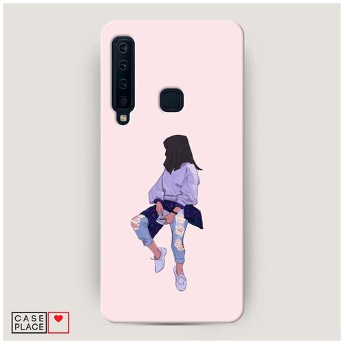 фото Чехол пластиковый samsung galaxy a9 2018 девушка в рваных джинсах case place