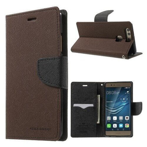 фото Чехол-книжка huawei p9, боковой, коричневый x-case