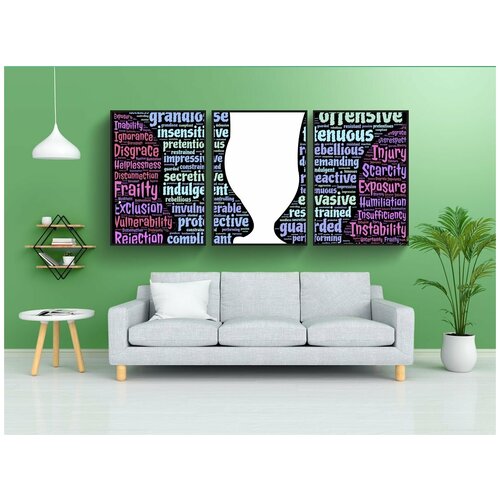 фото Набор модулных постеров для интерьера "безопасность, незащищенность, уязвимость" 60x90 см. в тубусе, без рамки lotsprints