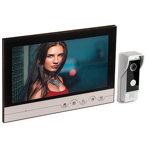 Eplutus V90RM - Hands Free видеодомофон (9-дюймовый монитор с функцией видеозаписи по звонку) - видеодомофон для квартиры в подарочной упаковке